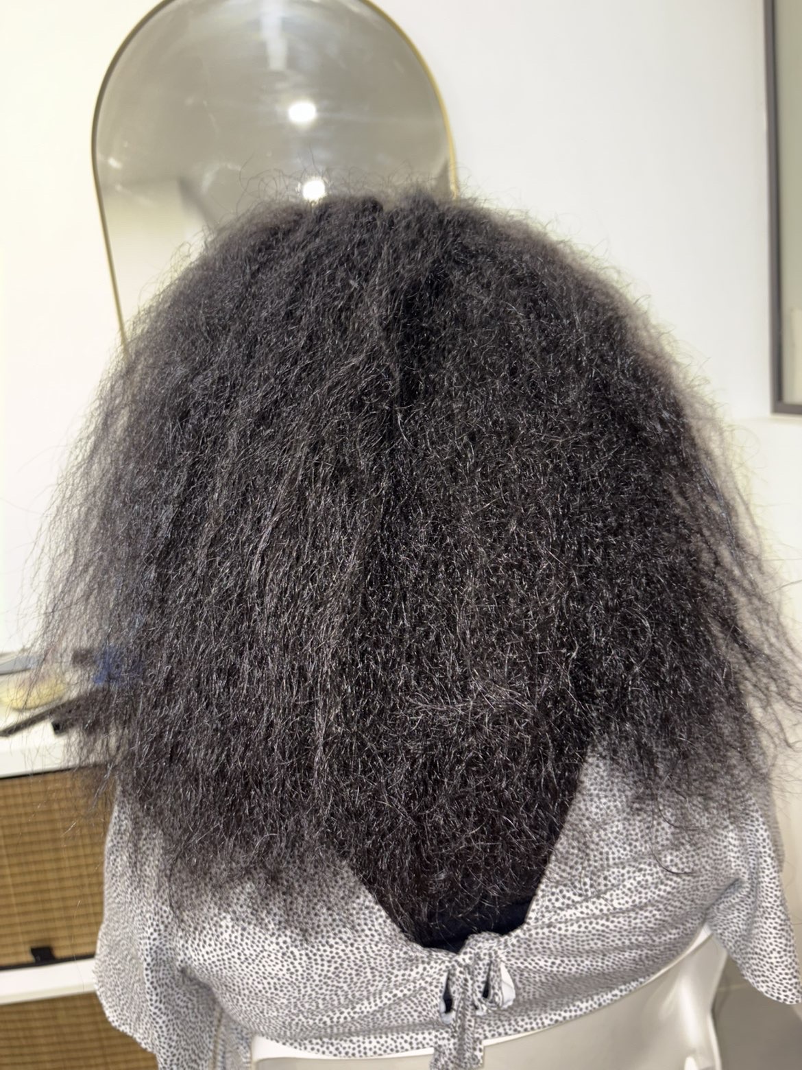 Cheveux avant le lissage